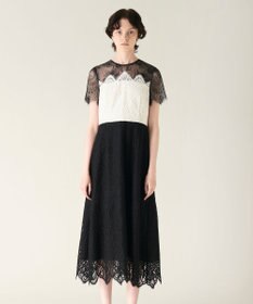 GRACE CONTINENTAL レース切替フレアドレス