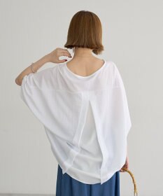 YECCA VECCA 異素材切替バックデザインプルオーバー