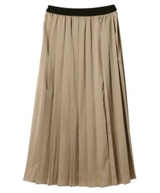 earth music&ecology サテンプリーツスカート