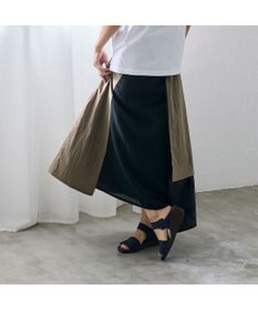 MODE ET JACOMO <D'ICI>ストレッチクロスウェッジサンダル