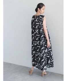 Te chichi コットンリップルアートプリントワンピース
