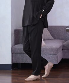 Tiaclasse 【ブラウス&パンツ2点セット】サイドプリーツブラウス×テーパードパンツ セットアップ