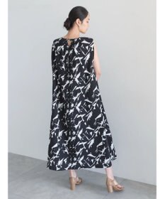Te chichi コットンリップルアートプリントワンピース