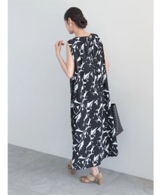 Te chichi コットンリップルアートプリントワンピース
