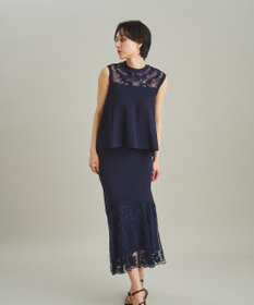 GRACE CONTINENTAL フラワーコードニットトップ