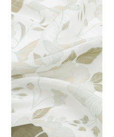 DAKS 麻綿シルク フローラボヤージュプリント スカーフ（グリーン）