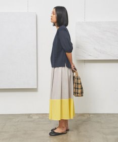 J.PRESS YORK STREET 【WOMEN】バイカラーギャザー スカート