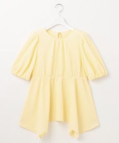 Feroux 【洗える】パフスリーブチュニック ブラウス