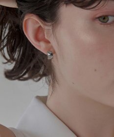 Phoebe ≪TV番組着用商品≫【金属アレルギー対応】ワンタッチワイドフープミニピアス　シルバー/サージカルステンレス