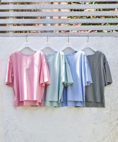 ANY SIS シルケットストライプ フレアスリーブ カットソー