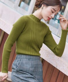 Tiaclasse 【洗える】ランダムリブニットプルオーバー