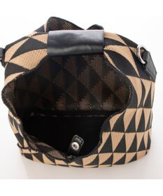 UNBILLION カシュカシュ cachecache ジャガード柄2wayショルダーバッグ