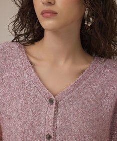 GRACE CONTINENTAL ショートフェザーニットトップ