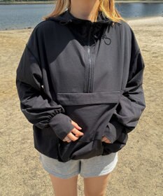 WEGO 【UVカット/吸水速乾/水陸両用/ラッシュガード】ハーフジップアノラックパーカー