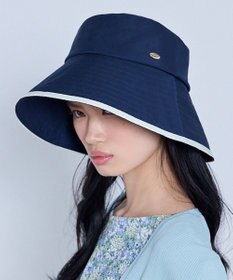 TOCCA 【サイズ調整可】TRIM RIBBON WIDE BRIM HAT ハット ネイビー系