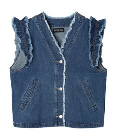 Green Parks ・Ｄｏｕｂｌｅ　Ｆｌａｇｓショルダーフリルデニムベスト