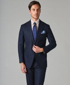 GOTAIRIKU ロングシーズン着用可【横伸度15％/ストレッチ性抜群】タスマニア120ｓスーパーストレッチ スーツ（ネイビー）