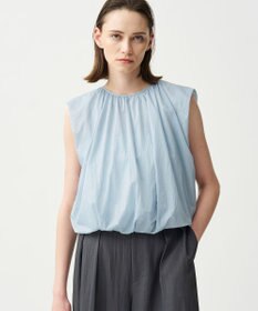 uncrave シアープルーフナイロン ギャザーブラウス