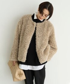 UNFILO エコファー ノーカラージャケット