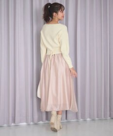 Feroux 【セットアイテム】ケーブルニット×オーガンジースカート