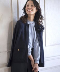 J.PRESS LADIES 【WEB限定カラーあり・洗える】TWEED ニット ジャケット