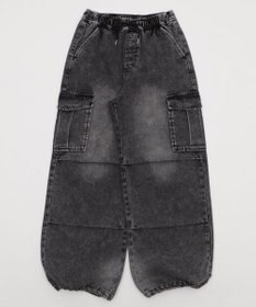 WEGO 【XS～Mサイズ展開/ウエストゴム 】デニムイージーパラシュートカーゴパンツ