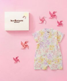 MIKI HOUSE HOT BISCUITS 総柄 ベビー甚平オール ギフトセット【BOX付き】