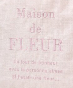 Maison de FLEUR ツイードロゴ刺繍スクエアトートバッグ