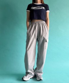 WEGO 【ウエストゴム】スウェットカーゴパンツ