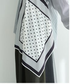 YECCA VECCA スカーフデザインアシメシャツ