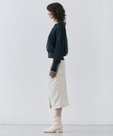 BEIGE， 【洗える】MYRTLE / チュールレイヤードクルーネックトップス