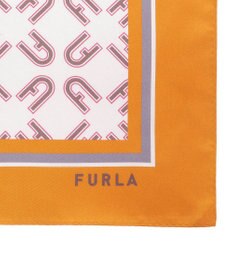 MOONBAT FURLA シルク100% モノグラム柄 スクエアスカーフ