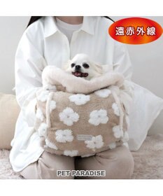 PET PARADISE ペットパラダイス 遠赤外線 ボア 犬たんぽ 《お花柄》S