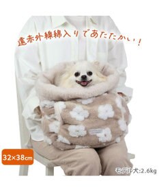 PET PARADISE ペットパラダイス 遠赤外線 ボア 犬たんぽ 《お花柄》S