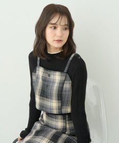 earth music&ecology ライン＆ショルダーボタンニットプルオーバー