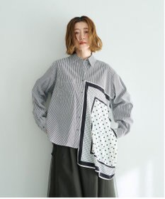 YECCA VECCA スカーフデザインアシメシャツ