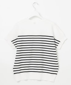 J.PRESS LADIES 【洗える・抗菌防臭】 ドルマンガーター ボーダー ニット