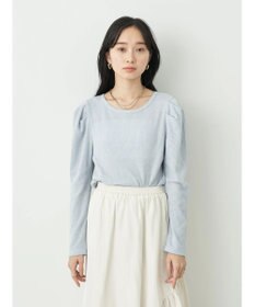 earth music&ecology パフスリーブクレープリブインナー