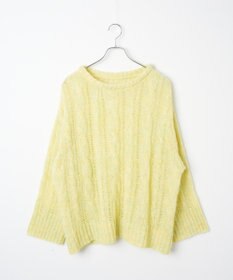 WEGO ケーブルメッシュメランジニット