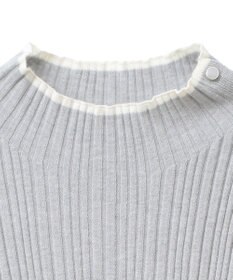 earth music&ecology ライン＆ショルダーボタンニットプルオーバー