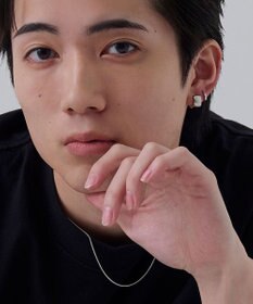 Phoebe ≪TV番組着用商品≫【金属アレルギー対応】ワンタッチワイドフープミニピアス　シルバー/サージカルステンレス