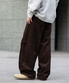 WEGO イージー3Dバレルレッグコーデュロイパンツ
