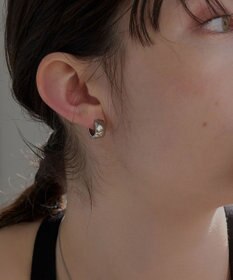 Phoebe ≪TV番組着用商品≫【金属アレルギー対応】ワンタッチワイドフープミニピアス　シルバー/サージカルステンレス