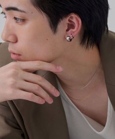 Phoebe ≪TV番組着用商品≫【金属アレルギー対応】ワンタッチワイドフープミニピアス　シルバー/サージカルステンレス