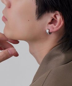Phoebe ≪TV番組着用商品≫【金属アレルギー対応】ワンタッチワイドフープミニピアス　シルバー/サージカルステンレス