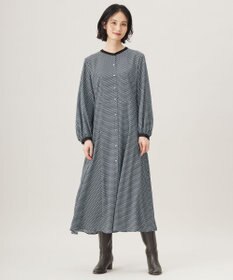 自由区 L 【洗える】ジオメトリックハートプリント ワンピース