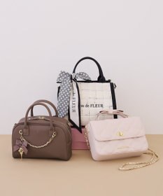 Maison de FLEUR スカーフ付きツイード2Wayバッグ