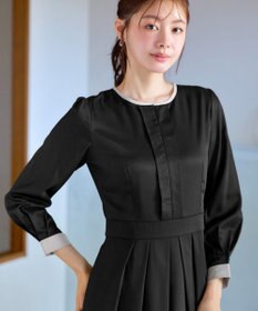 Tiaclasse 【セレモニー・新色追加】キーネックフレアワンピース