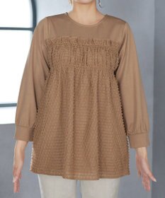 Tiaclasse ポンチ×ジャガードドッキングチュニック