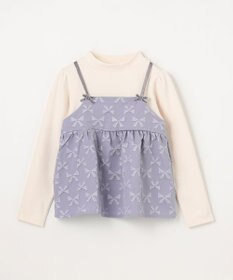 ANY KIDS 総柄リボンドッキングチュニック